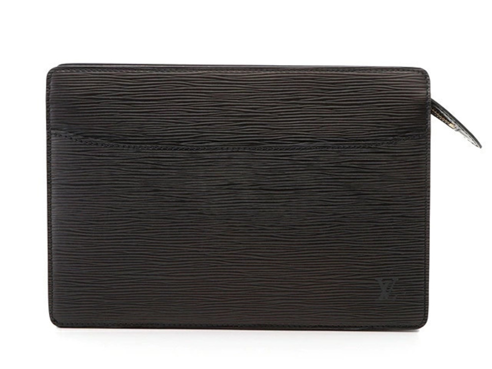 LOUIS VUITTON Pochette Homme Shoulder Bag Epi Leather Creel Black